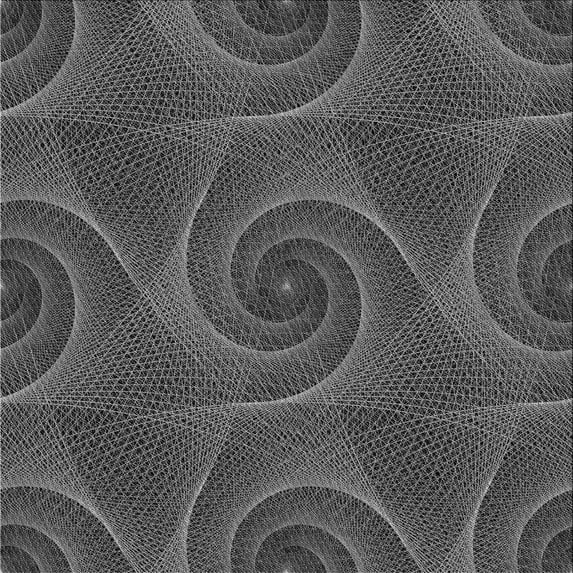 Ahgly Company Indoor Square Patterned Battleship Gray Area Rugs, 5' Square