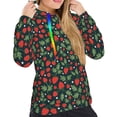 thumbnail image 5 of Yiaed Strawberry Print Womens Casual Hoodies Crew Neck Long Sleeve Sweatshirts With Pocket Pullover Tops Women's Hooded Sweatshirt-Medium, 5 of 5