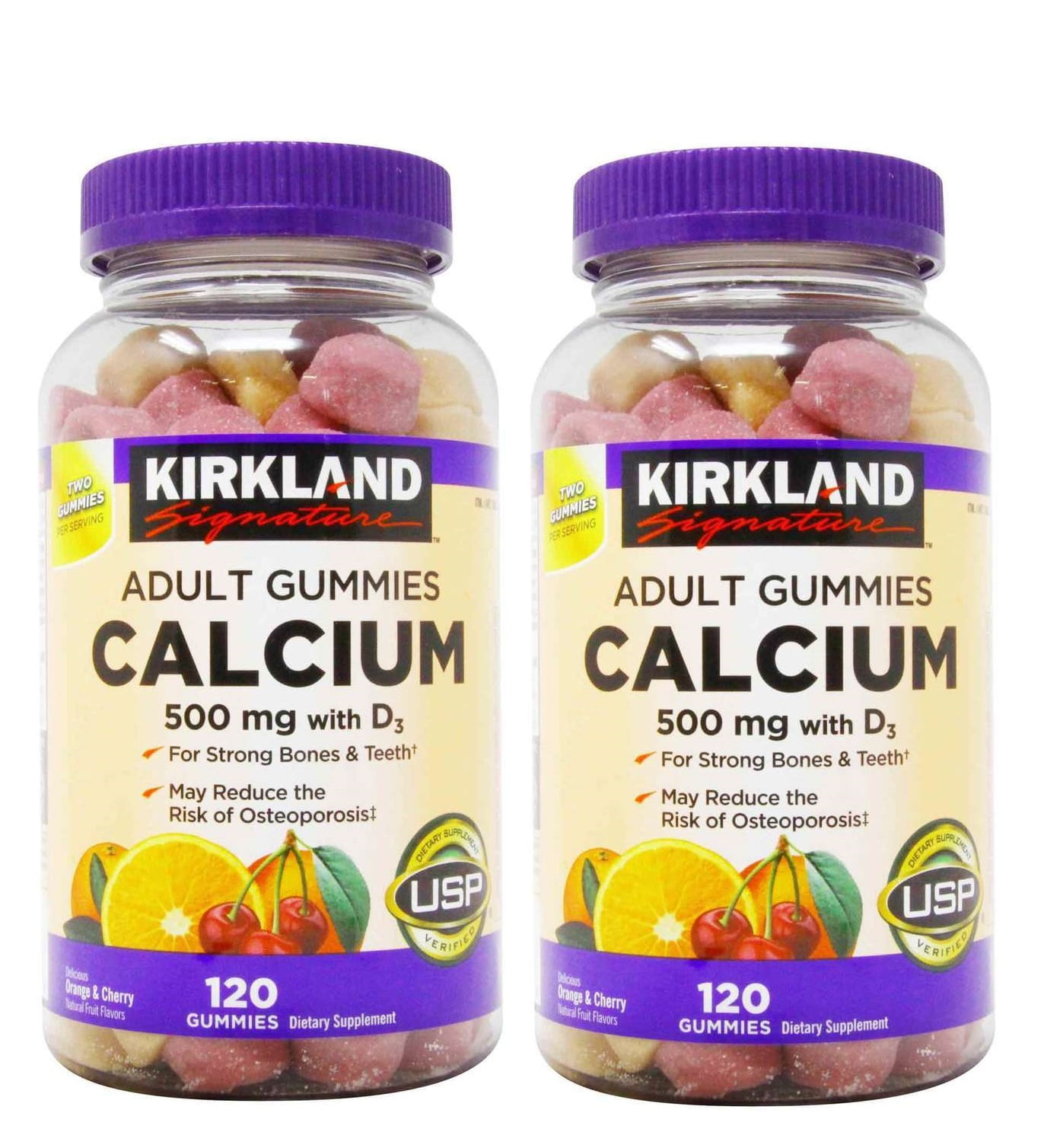 Kirkland Signature Calcium With Vitamin D3 Gummies For Adults, 500mg