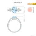 thumbnail image 4 of ANGARA Natural 1.5 ct Aquamarine Criss Cross Ring with Diamonds in 925 Sterling Silver for Women (Size-9x7mm) | March Birthstone, Anniversary, Jewelry Gift for Women | Natural Aquamarine Ring, 4 of 9