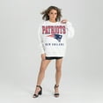 thumbnail image 2 of Women's Gameday Couture  White New England Patriots  Sunday Drives Oversized Crewneck Pullover Sweatshirt, 2 of 7