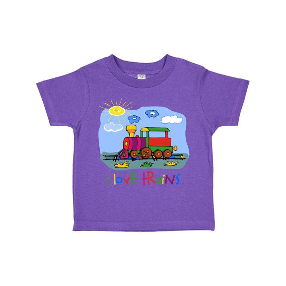 Inktastic I Love Trains Boys or Girls Toddler T-Shirt