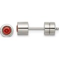 thumbnail image 1 of Stainless Steel Polished Red Cz July Birthstone Post Earrings Made In China sre998, 1 of 5