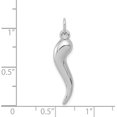 thumbnail image 4 of 14k White Gold 3D Italian Horn Charm - 26.91mm, 4 of 6