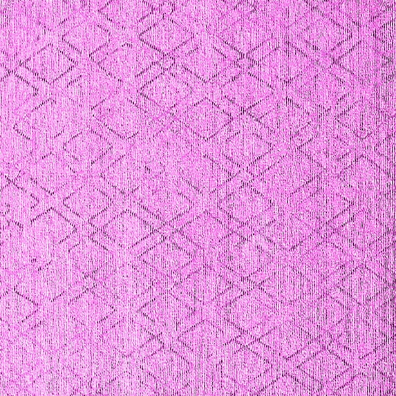 Ahgly Company Indoor Square Solid Pink Modern Area Rugs, 7' Square