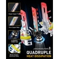thumbnail image 4 of Lámparas LED AUXITO H11 H8 H9 40000 lm 6500 K blanco frío, 4 of 7