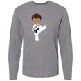 thumbnail image 3 of Inktastic African American Boy, Karate Boy, Black Belt, Kata Long Sleeve T-Shirt, 3 of 5