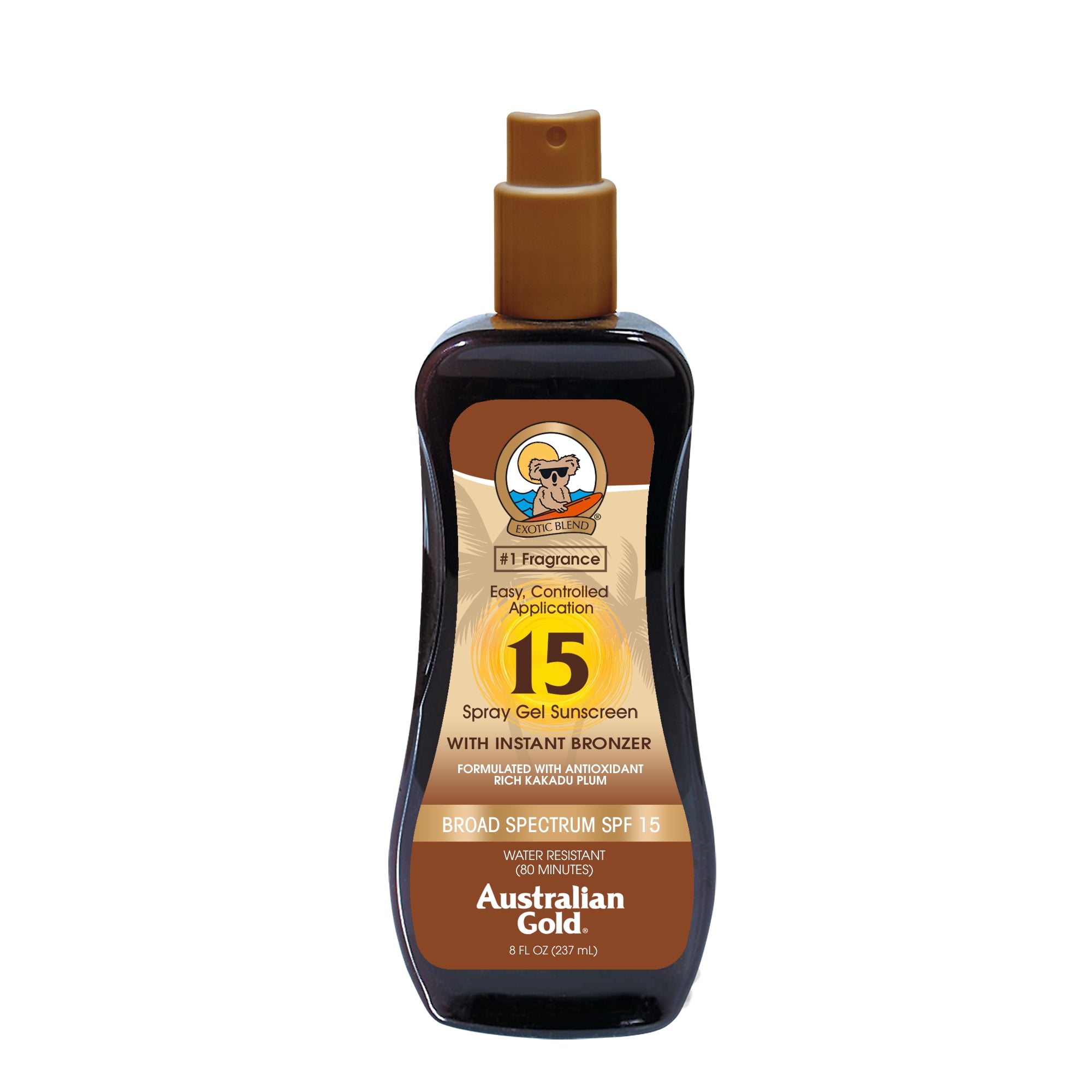 Australian Gold SPF 15 Spray Sunscreen w/ Instant Bronzer, 8 FL OZ Walmart.com