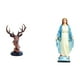 thumbnail image 1 of Figura decorativa de cabeza de ciervo, estatua de resina, estatua católica, figura de María con diseño creativo, ideal para regalar o decora, 1 of 8