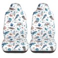 thumbnail image 2 of Fotbe Undersea Animals Pattern Automotive Seat Covers for Cars Trucks and SUVs – Car Seat Covers for Front Seats,Protective Seat Covers,Vehicle Seat Covers, Set of 2, 2 of 9