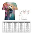 thumbnail image 2 of Funny Cute Panda Women's T-Shirt Short Sleeve T Shirts Tops Tee Ladies Loose T, 2 of 6