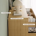thumbnail image 3 of Pikvki 39.4" Wide 8 Drawer Dresser, Modern Fluted Wood Chest of Drawers with Anti-Tipping Device for Bedroom, Living Room, Natural Oak, 3 of 8