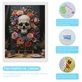 thumbnail image 3 of Diamond Art Kits for Adults, Floral Skull Art With Painting Tools 5D Diamond Painting Kits for Adults Beginners, DIY Full Drill Diamond Painting, Gem Art and Crafts 12x16, 3 of 7