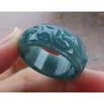 thumbnail image 4 of Certified Icy Green Burma 100% Natural A JADE Jadeite Bat Coin RING USA. 8.75 RING 665810 TN, 4 of 12