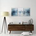 thumbnail image 3 of Modern Abstract Canvas Wall Art Decor - 3 Piece Turquoise, Grey and Teal Design for Bathroom, Bedroom, Kitchen Office, 3 of 7