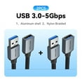 thumbnail image 1 of Vention USB 3.0 Extension Cable USB 3.0 2.0 Cable Extender Data Cord for PC Smart TV Xbox One SSD Fast Speed USB Cable Extension, 1 of 5