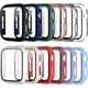 thumbnail image 1 of 12 Pack Case with Tempered Glass Screen Protector for Apple Watch 44mm SE 2 Series 6 5 4 SE, Full Protective Matte PC Cover for Iwatch 44mm Accessories (12 Packs, 44mm), 1 of 5