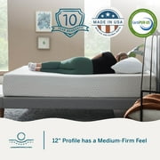 Lucid Refresh Queen Tight Top 12 Medium Firm Gel Memory Foam Mattress with Gel Infusion and Ventilation