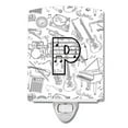 thumbnail image 1 of Carolines Treasures CJ2007-PCNL Letter P Musical Note Letters Ceramic Night Light, 1 of 1