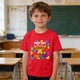 thumbnail image 1 of Blusas y camisas de manga corta con cuello redondo para niños y niñas, camisetas gráficas de manga corta, blusas con estampados bonitos para la temporada escolar., 1 of 9