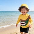 thumbnail image 2 of LRen Bathing Suits Kids Boys Swim Set with Swim Trunks Bathing Suit Long Sleeve Swim Shirt Quick Dry Rash Guard Swimsuit Kids Swimwear, 2 of 5