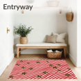 thumbnail image 3 of ODIKA 5' x 7' Machine Washable Non-Slip Area Rug, Christmas Stripes High Traffic Rug, Red, 501634, 3 of 7