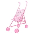 thumbnail image 3 of Cochecito de bebé para muñecas, juego de simulación (muñeca no incluida), cochecito plegable para desarrollo temprano que ahorra espacio para niñas, 3 of 9