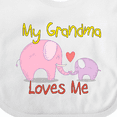 thumbnail image 4 of Inktastic My Grandma Loves Me Boys or Girls Baby Bib, 4 of 4
