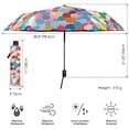 thumbnail image 3 of FORMRS Travel Umbrella Folding Auto Open Close Windproof Rain UV Protection, Blue Colorful Circles, 3 of 8