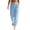 34#Light Blue, variant on High Waist Tapered Joggers for Women Elastic Drawstring Ribbed Ankle Cuff Sweatpants Loose Fit Athletic Lounge Pants with Pockets Red S