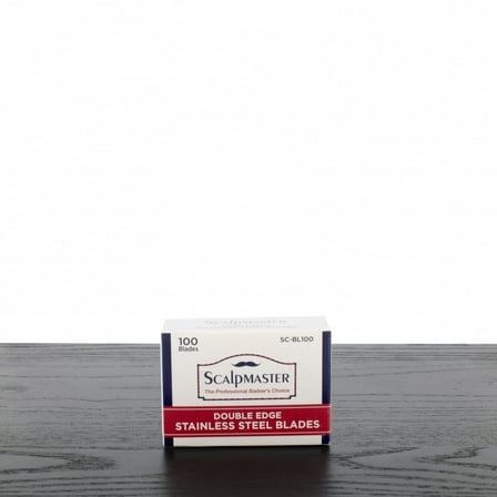 Burmax Scalpmaster Double Edge Stainless Steel Razor Blades, 100-ct