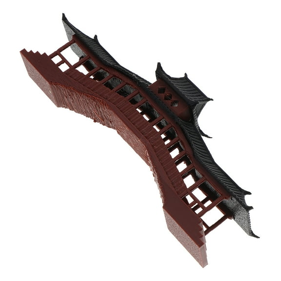 OUNONA Mini Fish Tank Decor Micro Landscape Pavilion Ornament for Bonsai Simulated Antique Architectural Model Flower Pot Decor