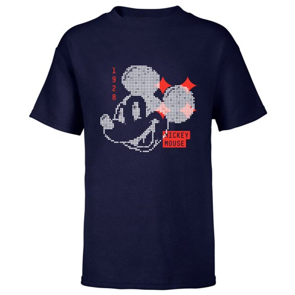 Disney Mickey Mouse 1928 Digital - Short Sleeve T-Shirt for Kids - Customized-Navy