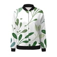 thumbnail image 4 of Womens Bomber Jacket 2025 Long Sleeve Zip Up Floral Outerwear Lightweight Loose Casual Fall Cardigan Coats With Pockets, 4 of 4