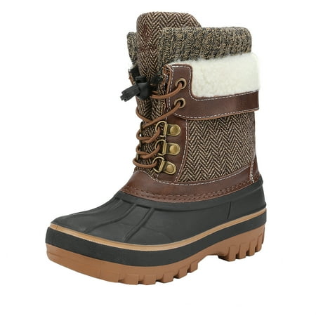 

DREAM PAIRS Toddlers Kids Boys Girls Winter Snow Boots Waterproof Outdoor Shoes KMONTE-1 BROWN Size 3