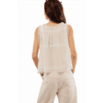 thumbnail image 2 of Women Summer Boho Tie Front Tops Lace Beach Button Down Tank Top Sleeveless Mesh Chiffon Crop Tops Y2k Clothes 2025 White S, 2 of 6