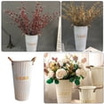 thumbnail image 3 of Metal Bucket Retro Flower Bucket Floral Arrangement Container Iron Vase Dry Flower Bucket, 3 of 9