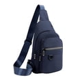 thumbnail image 1 of Hukapapa Bolso de pecho con un solo hombro, bolso de pecho diagonal de tela de nailon, mochila pequeña de gran capacidad para mujer, azul, 1 of 5