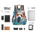 thumbnail image 4 of Honeii Sea Swimming Corgi Print Lightweight Backpacks,Carry on Backpack,Durable Backpack for School, Work & Travel, 4 of 7