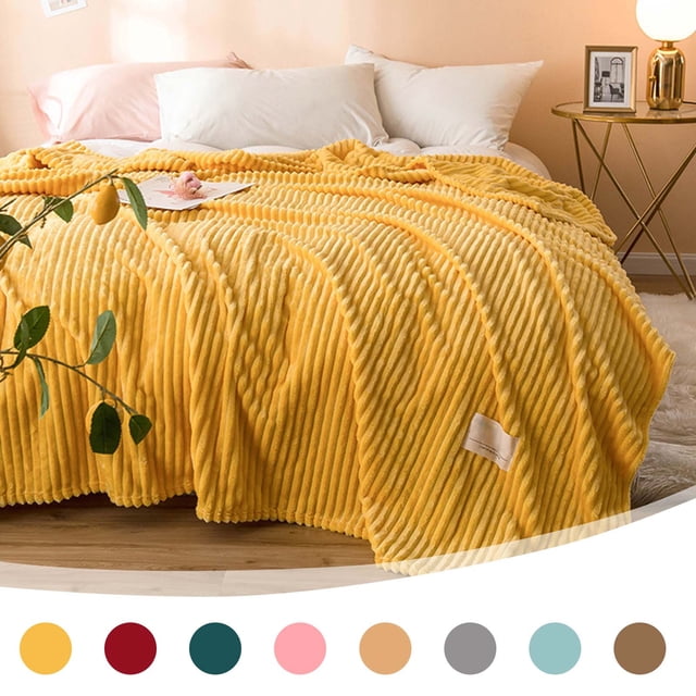 Sentmoon Throw Blanket for Couch Blanket Throw Fleece Blanket Gift Blanket Fleece Towelling Blanket with Milk Fleece Nap Blanket for Winter and Cold Weather