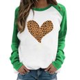 thumbnail image 2 of Día de San Valentín Moda Mujer Casual Manga larga O-cuello Patchwork Impreso Señoras Tops Pompotops  gfhjh15822, 2 of 4