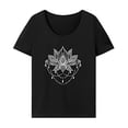 thumbnail image 1 of Camiseta para mujer Tops de verano Ropa deportiva Camiseta con cuello redondo Camiseta básica para el trabajo de vacaciones S, 1 of 7