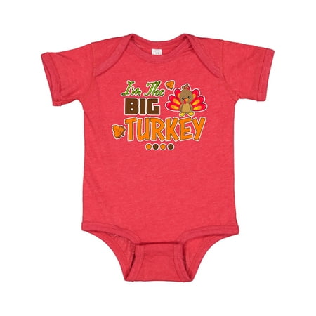 

Inktastic Thanksgiving Im The Big Turkey Gift Baby Boy or Baby Girl Bodysuit