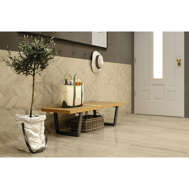 Classic 2.0 Stone Look 12-in x 24-in Polished Porcelain Tile in Travertino Grigio (15.76 SqFt/Ctn) Classic 2.0 Stone Look 12-in x 24-in Polished Porcelain Tile in Travertino Grigio (15.76 SqFt/Ctn)
