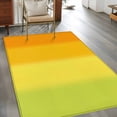 thumbnail image 3 of Colorful Gradient Washable Area Rugs 2.7'x5', Green Yellow Orange Ombre Striped Modern Low Pile Throw Living Room Rug Non-Slip Sturdy Edge Binding Carpet for Indoor Entryway Bedside Kitchen, 3 of 9