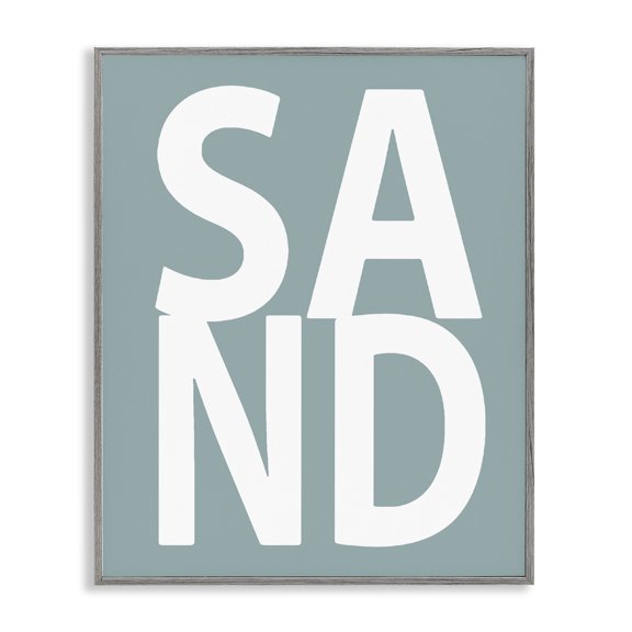 Stupell Industries Contemporary Sand Phrase Summertime Beach Gray Framed Giclee Art, 24 x 30, by Jamie MacDowell