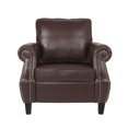 thumbnail image 2 of Christopher Knight Home Dowd  Faux Leather Club Chair with Nailhead Trim by  Dark Brown, 2 of 5