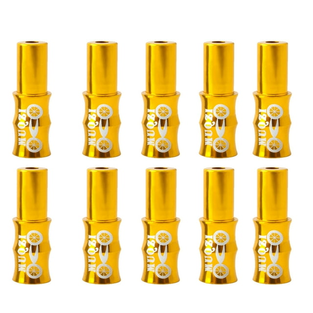 Youkk 10 Pieces Bicycle Cable End Caps Aluminium Alloy Multicolor Mountain Bike Accessories Cycling Components Sports Gear Shifting Gold 1Set