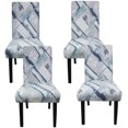 thumbnail image 1 of 4 Pack Printed Dining Chair Covers Stretch Spandex Removable Washable Chair Slipcovers Furniture Protector Chair Seat Covers for Dining Room (Ink Clouds), 1 of 6