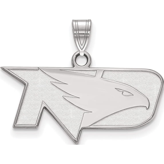 14K White Gold 14Kw Logoart University Of North Dakota Small Pendant (18 X 12) Made In United States 4w002unod